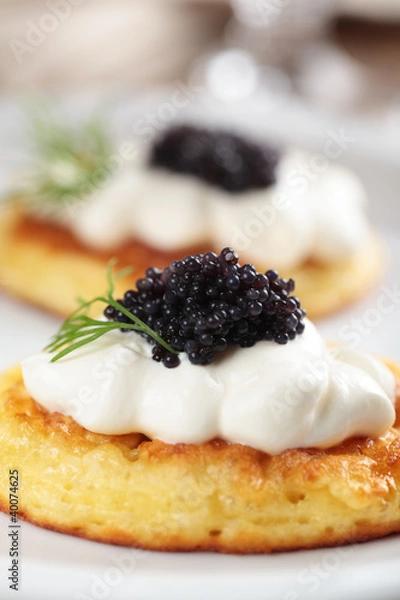 Obraz Blinis with caviar