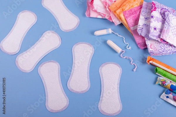 Obraz periods items on light blue background