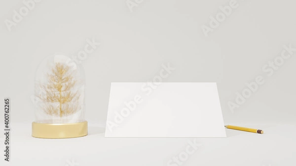 Obraz Blank greeting card 3d illustration