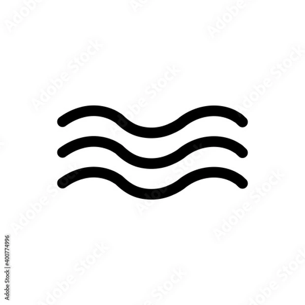 Fototapeta Waves outline icon. Symbol, logo illustration for mobile concept and web design.