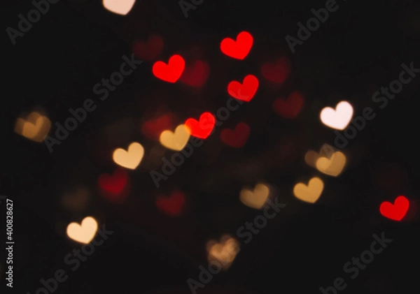 Obraz Valentine's Day Heart Shape Bokeh