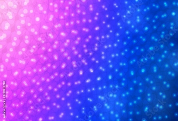 Fototapeta Light Pink, Blue vector backdrop with dots.