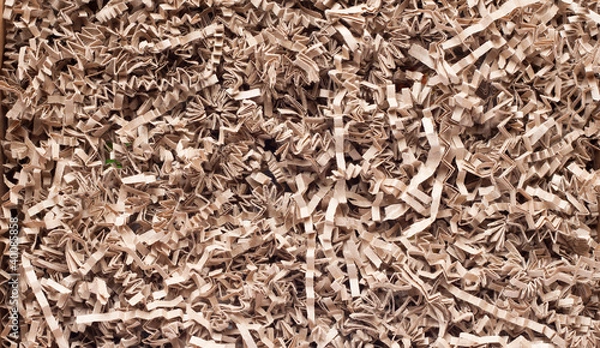 Obraz Texture of shredded paper for Gifting, Shipping and Stuffing