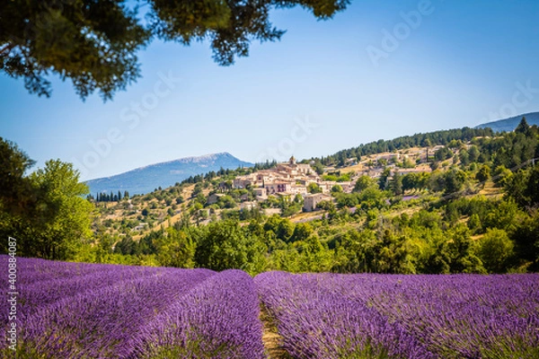 Fototapeta Scenic view of the ancient village of Aurel, Provence, France