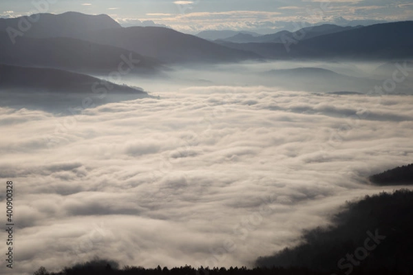 Obraz clouds over the mountains