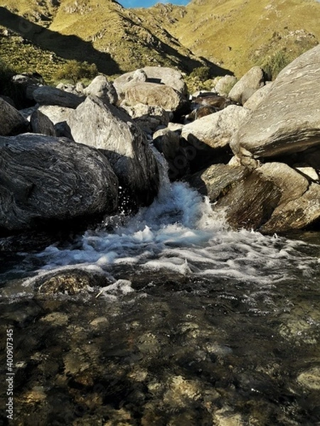 Fototapeta waterfall in the mountains
