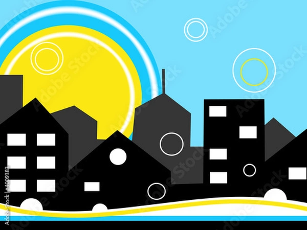 Obraz city background-illustration