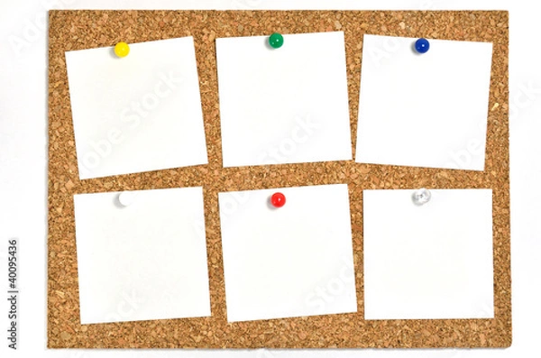 Obraz コルクボードのメモ