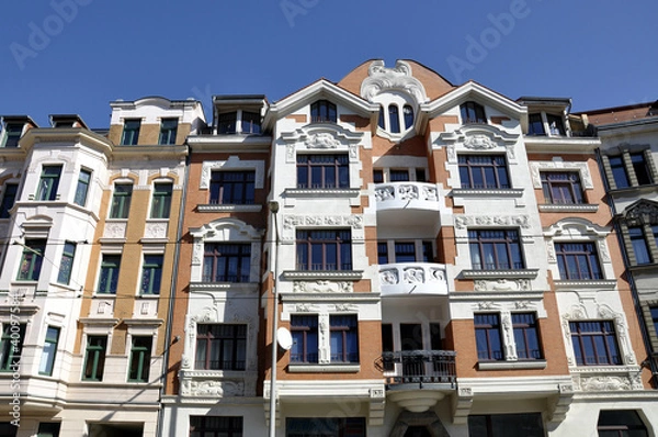 Fototapeta Leipzig Gründerzeithaus