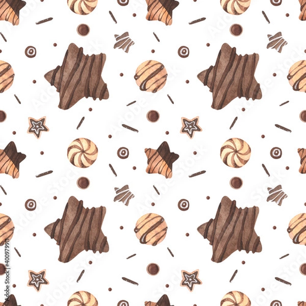 Obraz seamless pattern with cookies