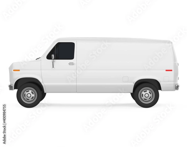 Fototapeta Delivery Van Isolated