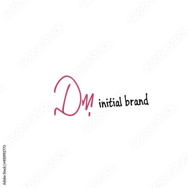 Obraz DM beauty monogram and elegant logo design