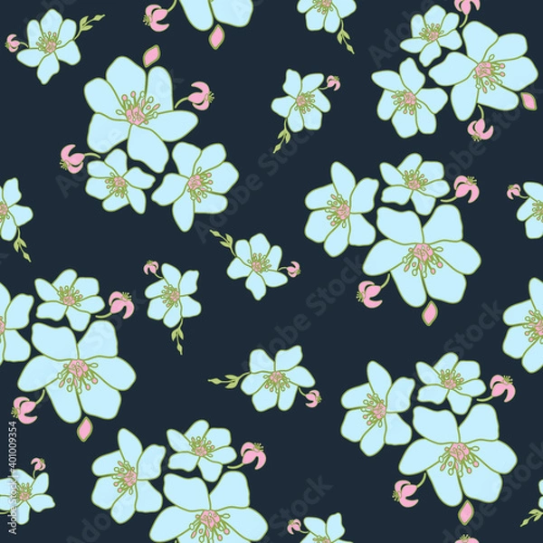 Fototapeta seamless floral pattern