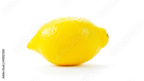 Obraz Lemon on a white background. Bright, yellow fruit