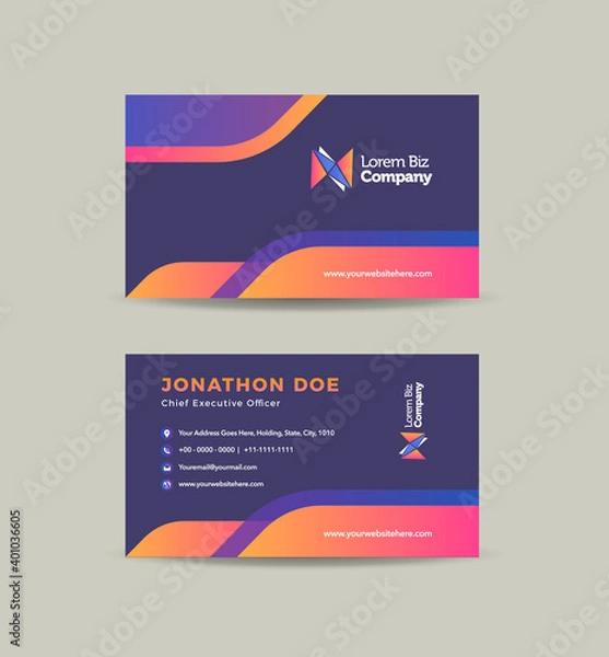 Fototapeta Corporate Business Card Design or Visiting Card And Personal Business Card 