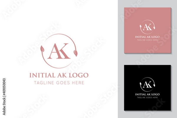 Obraz illustration vector graphic initial ak letter logo best for branding and icon