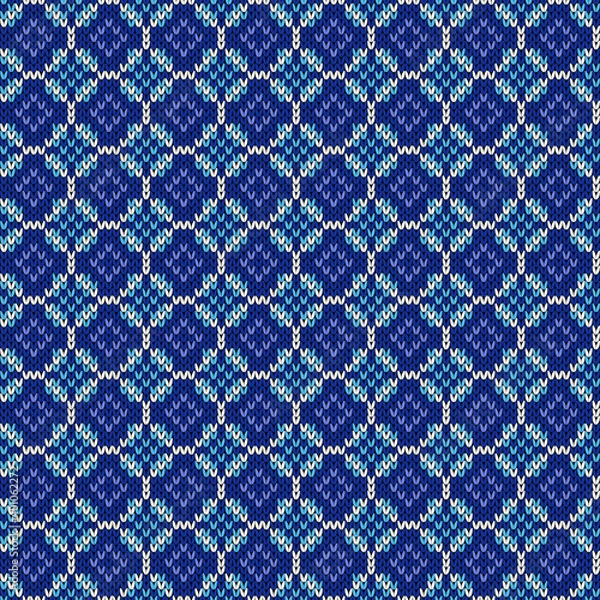 Obraz Seamless ornate knitted pattern