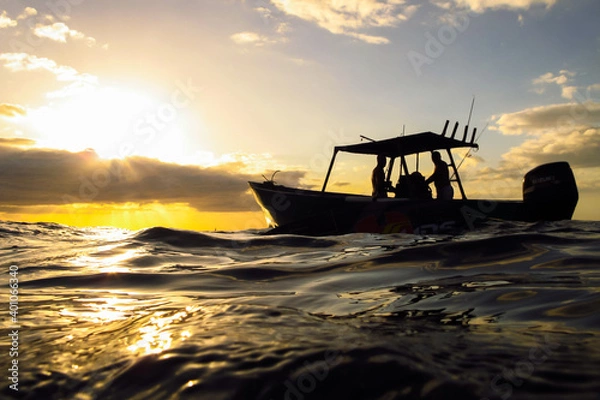 Obraz boat at sunset
