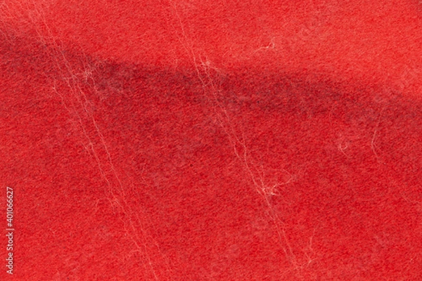 Fototapeta Texture of the crumpled surface of red paper. Empty background.