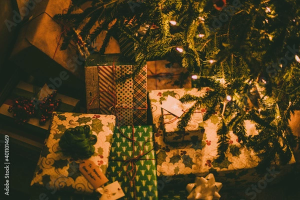 Obraz christmas tree in the night