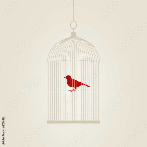 Obraz Birdie w klatce