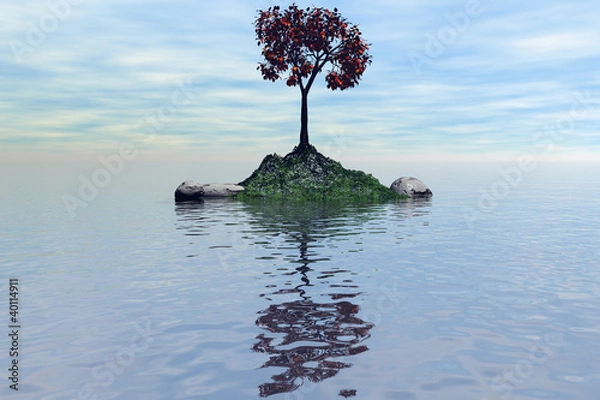 Obraz Island with a tree1