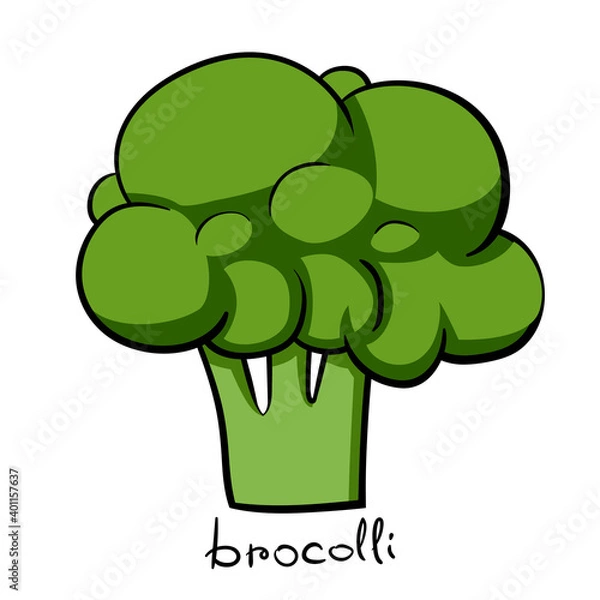 Fototapeta Broccoli Doodle