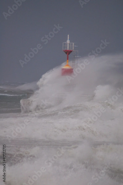 Obraz storm storm surges in the Tyrrhenian Sea