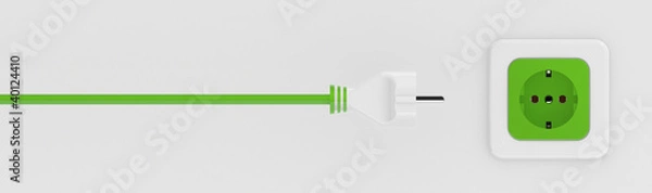 Obraz Green Power Plug