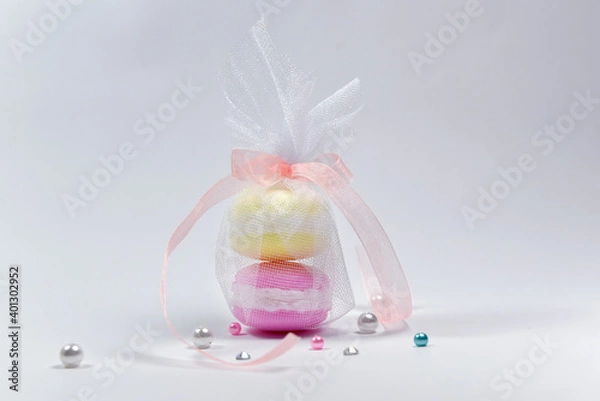 Obraz soap decorated with ribbon