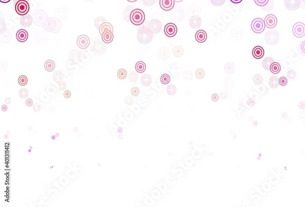 Fototapeta Light Pink, Yellow vector pattern with spheres.