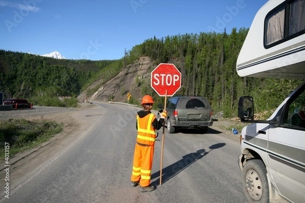 Obraz rv,road construction,