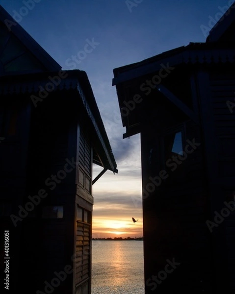 Obraz sunset in the city