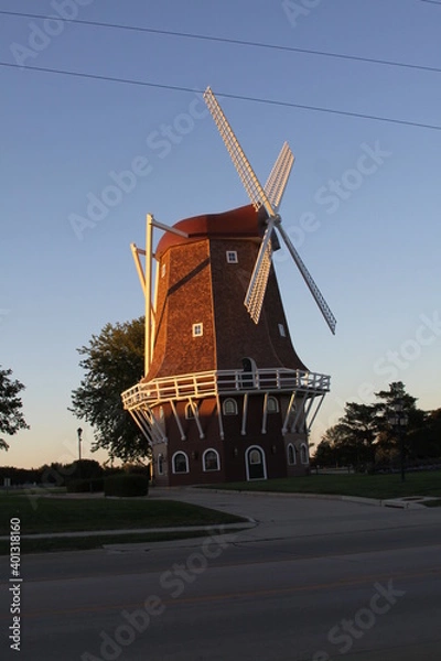 Obraz dutch windmill in the country