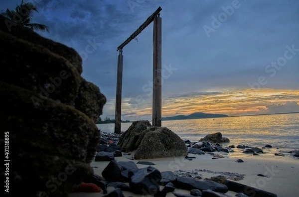 Obraz pier at sunset