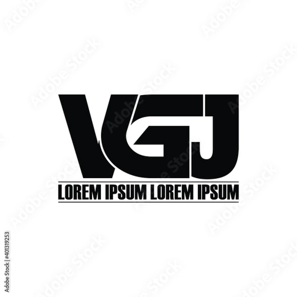 Obraz VGJ letter monogram logo design vector