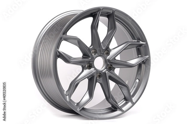 Obraz Beautiful car wheels isolated on white background