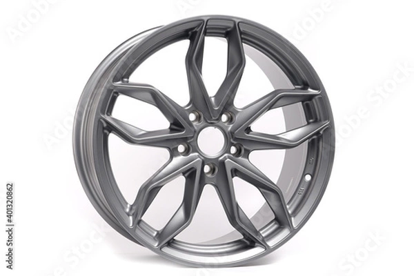 Obraz Beautiful car wheels isolated on white background