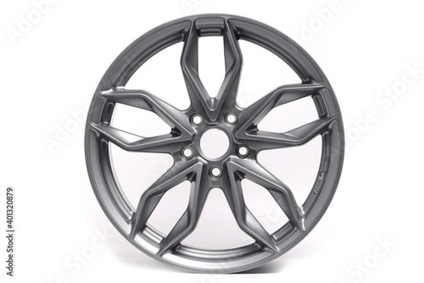 Obraz Beautiful car wheels isolated on white background