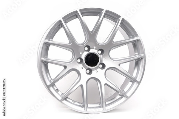 Obraz Beautiful car wheels isolated on white background