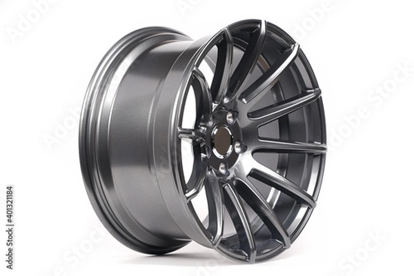 Obraz Beautiful car wheels isolated on white background