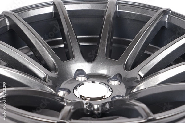 Obraz Beautiful car wheels isolated on white background