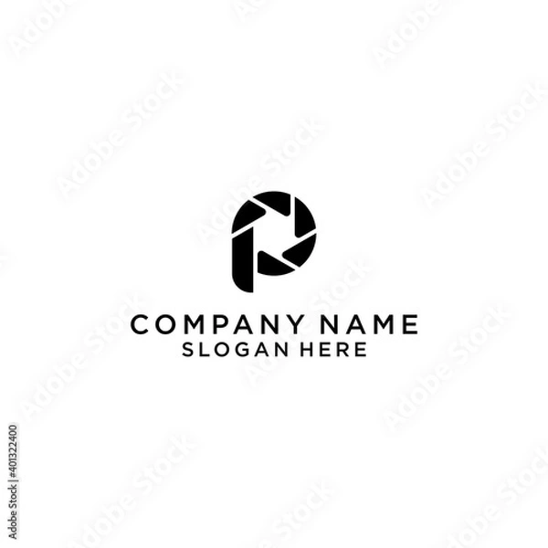 Fototapeta P PIXEL initial logo designs vector