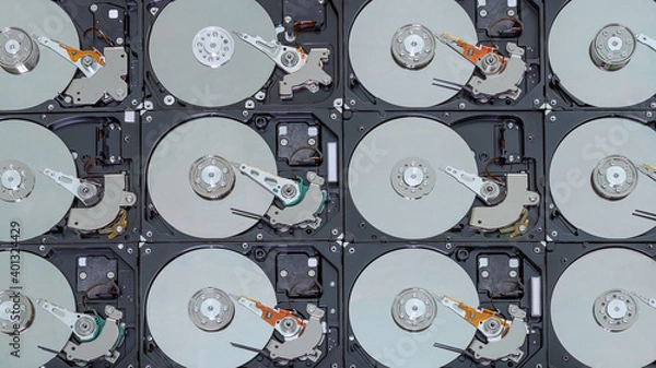 Obraz Background from the inside of hard drives