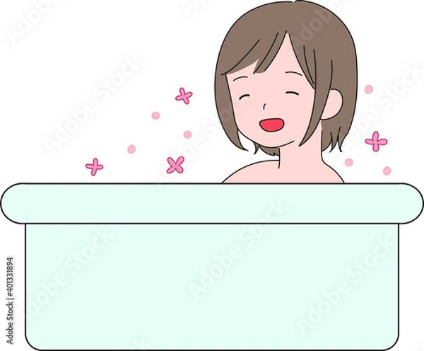 Obraz お風呂に入る女性