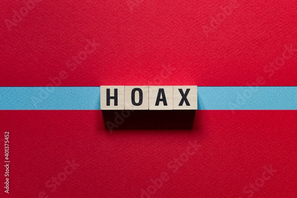 Fototapeta Hoax word concept on cubes