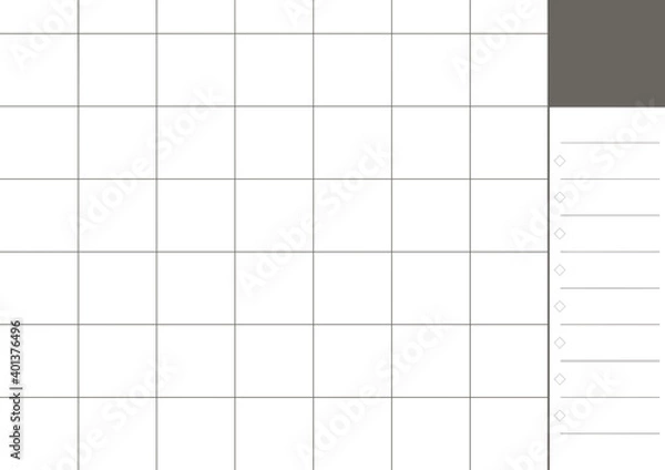 Fototapeta マンスリー　カレンダー　フリー