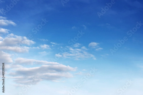 Fototapeta Blue sky with clouds Many beautiful white