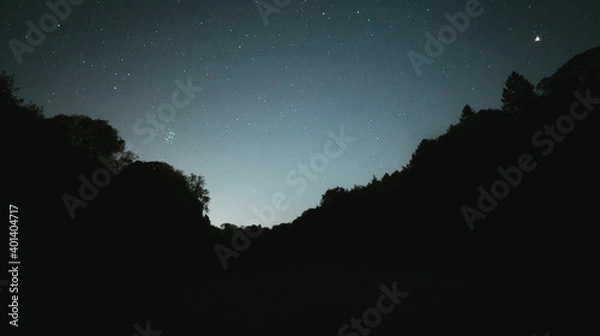 Fototapeta moon over the mountains