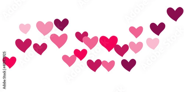 Obraz Heart confetti falling beautifully chaotically.